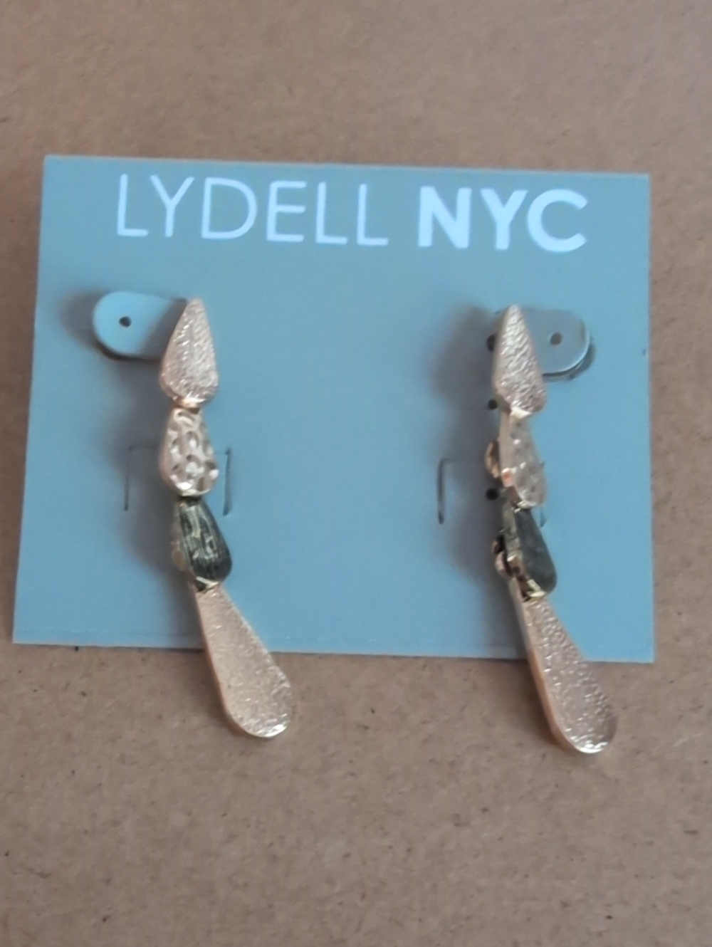 LYDELL NYC Gold Drop Earrings